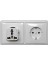 Evrensel Adaptör Seyahat Fişi Beyaz Ab Normu - 250V Ac 10~16A 3
