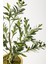 Yapay Zeytin Ağacı 85 cm Kahverengi Gold Metal Saksı 2