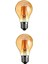 4W A60 LED Filament Ampul E27 Sarı Işık Dekoratif Vintage Aydınlatma (2, Amber Cam) 1
