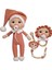 Şapkalı Bebek Emzik Zinciri Çıngırak 3lü Set(Kişiye Özel) 1 Adet 2