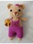Pembe Tulumlu Ballı Ayıcık Amigurumi Organik Oyuncak 1 Adet 1