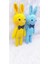 23CM 2li Amigurumi Tavşan Doğum Günü Hediyesi Bebek Hediyelik Çocuk Hediyelik Karne Hediyesi 1 Adet 3
