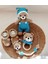 Elite Amigurumi Mavi 4lu Ayıcık Set - Organik Oyuncak - Hediyelik Oyuncak 1 Adet 3