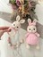 Elite Amigurumi Yenidoğan Set Tombik Tavşan Uyku Arkadaşı Çıngırak Emzik Zinciri 1 Adet 2