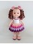 Festival Kıvırcık Saçlı Karnaval Bebek Amigurumi Organik Oyuncak 1 Adet 1
