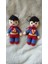 Amigurumi Oyuncak Örme Süperman Karakter Anahtarlık Çanta Aksesuarı 1 Adet 1