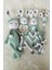 Amigurumi Yenidoğan Uykucu Tavşan, Battaniyeli Uyku Arkadaşı,çıngırak, Emzik Zinciri 4'lü Set 1 Adet 1