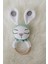 Amigurumi Yenidoğan Uykucu Tavşan, Battaniyeli Uyku Arkadaşı,çıngırak, Emzik Zinciri 4'lü Set 1 Adet 3