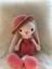 Elite Şapkalı Uzun Kulak Tavşan Amigurumi Organik Oyun Arkadaşı Ekrupembe 1 Adet 1