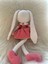 Elite Şapkalı Uzun Kulak Tavşan Amigurumi Organik Oyun Arkadaşı Ekrupembe 1 Adet 3