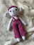Mor Sevimli Kuzu Amigurumi Oyuncak Organik Uyku Arkadaşı Kuzu 1 Adet 2