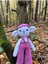 Mor Sevimli Kuzu Amigurumi Oyuncak Organik Uyku Arkadaşı Kuzu 1 Adet 5