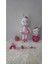 Beyaz Pembe Amigurumi Çilek Tavşan 3lü Set 1 Adet 1