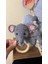 Elite 30CM Amigurumi Fil, Yeni Doğan Isim Yazılabilen Emzik Zinciri ve Çıngıraklı Diş Kaşıyıcı 3lü Takım 1 Adet 2