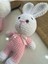 El Yapımı Amigurumi Tavşan - Pembe Beyaz 1 Adet 2