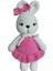 Amigurumi El Örgüsü Elde Yıkanabilir Şapşik Tavşan 43 cm 1 Adet 1