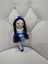 Amigurumi Siyah Saçlı Mavi Ay Bebek 1 Adet 1