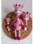 Amigurumi Sevimli Pembe Zürafa Yenidoğan 3 Lü Set 1 Adet 1