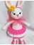 Süslü Sevimli Tavşan Amigurumi Organik Oyuncak 1 Adet 2