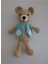 Yelekli Ayıcık Amigurumi Organik Oyuncak 1 Adet 1