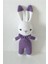 Mor Miniş Tavşan Amigurumi Organik Oyuncak 1 Adet 1