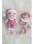 Amigurumi Yenidoğan Emzikli Uyku Arkadaşı Bebek, Çıngırak ve Emzik Zinciri 1 Adet 1