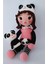 Panda Kız Bebek Amigurumi Organik Oyuncak 1 Adet 1