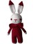 Bordo Miniş Tavşan Uyku Arkadaşı Amigurumi Organik Oyuncak 1 Adet 1