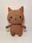 Kahverengi Miniş Pisi Uyku Arkadaşı Amigurumi Organik Oyuncak 1 Adet 1