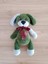 Kurdelalı Yeşil Şirin Köpek Amigurumi Organik Oyuncak 1 Adet 1