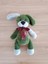 Kurdelalı Yeşil Şirin Köpek Amigurumi Organik Oyuncak 1 Adet 2