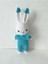 Turkuaz Miniş Tavşan Amigurumi Organik Oyuncak 1 Adet 1