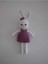 Mor Elbiseli Tavşan Amigurumi Organik Oyuncak 1 Adet 1