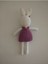 Mor Elbiseli Tavşan Amigurumi Organik Oyuncak 1 Adet 2