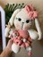 Elite 30CM Amigurumi Uyku Arkadaşı,isim Yazılabilen Emzik Zinciri ve Çıngıraklı Diş Kaşıyıcı 1 Adet 4
