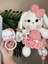 Elite 30CM Amigurumi Uyku Arkadaşı,isim Yazılabilen Emzik Zinciri ve Çıngıraklı Diş Kaşıyıcı 1 Adet 5