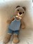 Elite Mavi Tulumlu Papyonlu Sevimli Amigurumi Oyun Arkadaşı Ayıcık 1 Adet 1