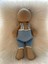 Elite Mavi Tulumlu Papyonlu Sevimli Amigurumi Oyun Arkadaşı Ayıcık 1 Adet 3