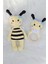 Amigurumi Yenidoğan, Uyku Arkadaşı, Arı ve Çıngırak 2'li Set Oyuncak 1 Adet 1