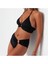 Yeni Düz Destekli Üçgen Normal Bel Brief Siyah Bralet Aksesuarlı Yüksek Bel Bikini Takımı 1