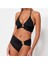 Yeni Düz Destekli Üçgen Normal Bel Brief Siyah Bralet Aksesuarlı Yüksek Bel Bikini Takımı 3