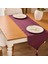 Soft Jakarlı Dokuma Runner - Mürdüm - 35X140 cm 1
