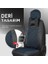 Seat Ateca Lüx Full Deri Oto Koltuk Kılıfı Ön Arka Takım (Giydirme Tip) Siyah Mavi 5