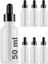 50 ml Metal Kapaklı Damlalık Dropper Şişesi Serum 50 cc Cam Şişe 6 Adet (Siyah Kapak, Şeffaf) 3