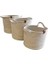 Yuvarlak Sepet 3 Lü Set Gri Renkli Çok Amaçlı Organizer (Açik Gri) 2