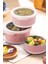 Ahmet Yuvarlak Saklama Kabı 1200 ml Pembe VP-936, Pembe 1