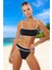Modern Straplez Bikini Takımı Klora Dayanıklı Premium Kalite Esnek Kumaş Su Sporları Için 3