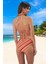 Modern Desenli Bikini Takımı Plaj ve Havuz Için Uv Korumalı Ergonomik Kesim Esnek Kumaş 3