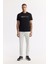 Erkek Siyah Bisiklet Yaka Baskılı Interlok T-Shirt A51Y1089 5