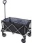 Katlanır Vagon Arabası 100L Polyester Çelik Açık Yardımcı Bakkal Vagon Plaj Arabası Spor Alışveriş Kamp Siyah (Yurt Dışından) 2
